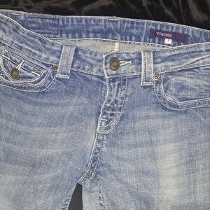 Vigoss button back jeans size 7 blue (03)